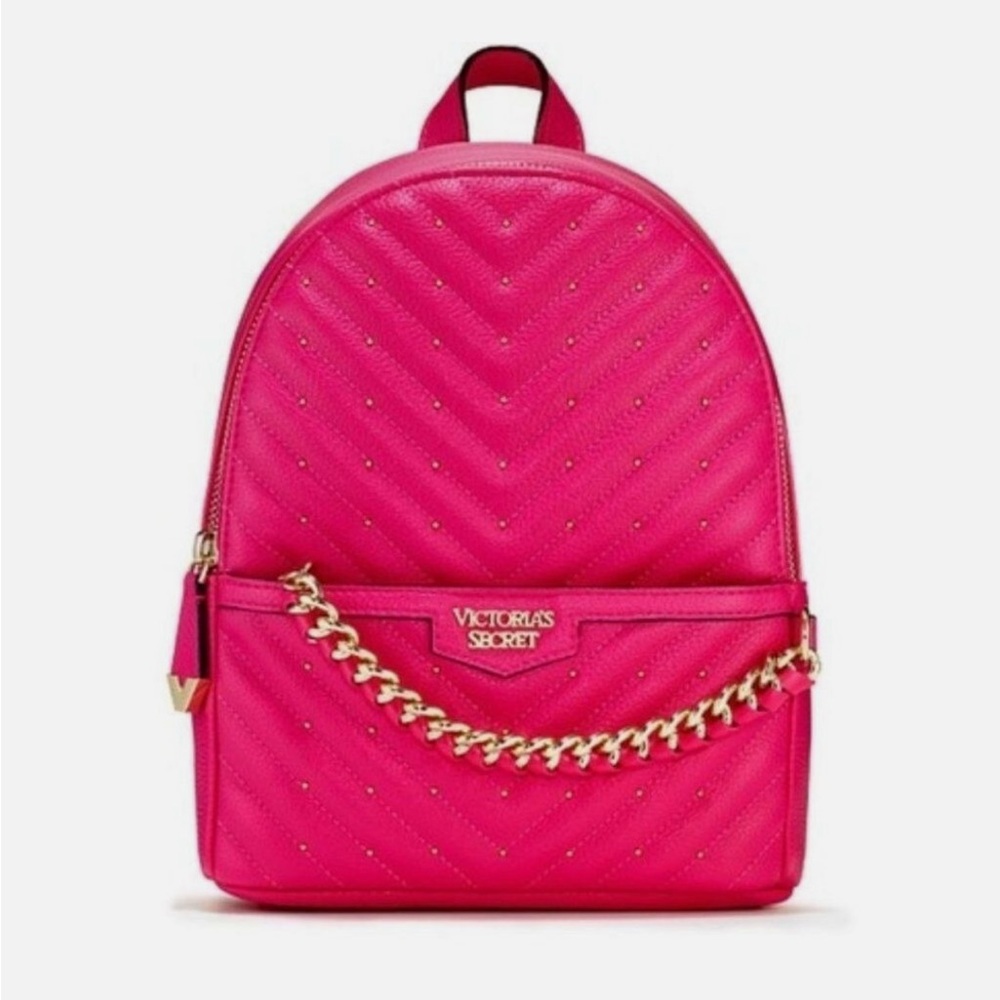 Victoria's Secret Hot Pink Leather Mini Backpack